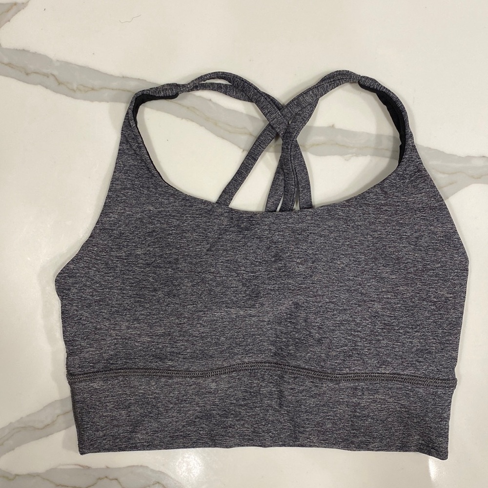 NWOT Lululemon Longline Energy Bra Heathered Grey